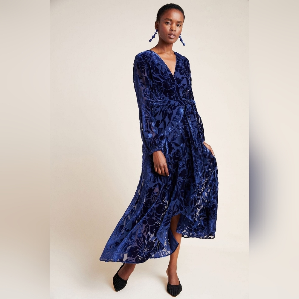 Anthropologie Hutch Blu Velvet Daniela dress